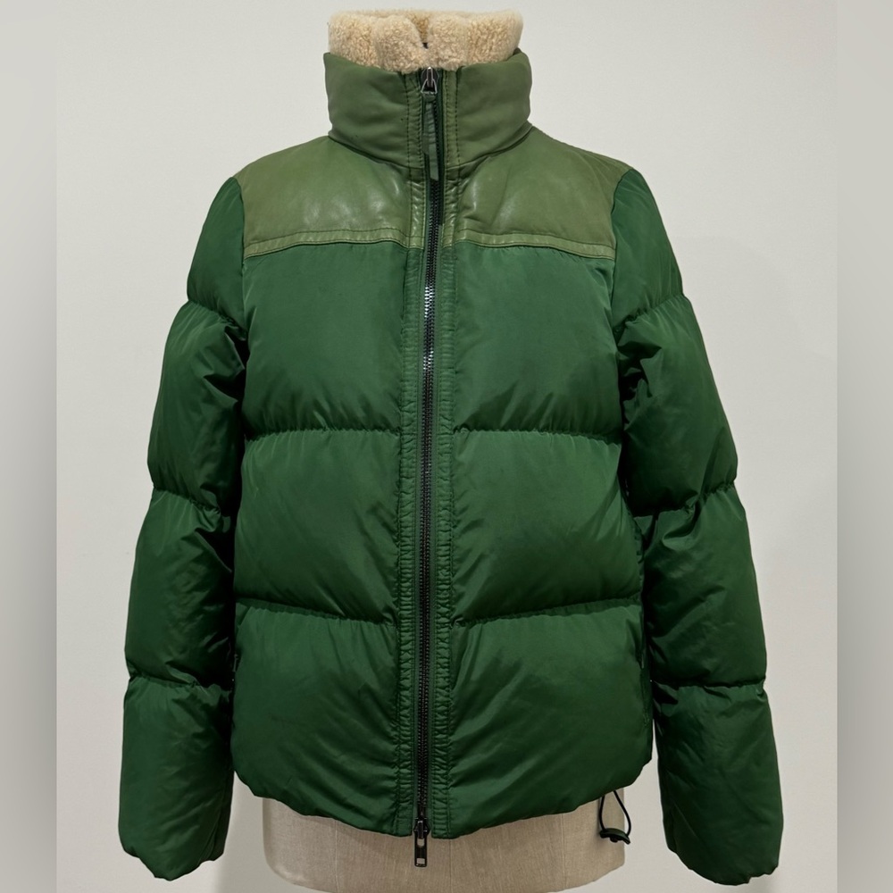 Coach green puffer jacket